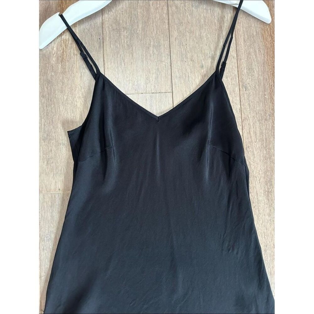 VTG Gold Hawk silk mini slip with chiffon hem adjustable strap size S - Picture 4 of 12